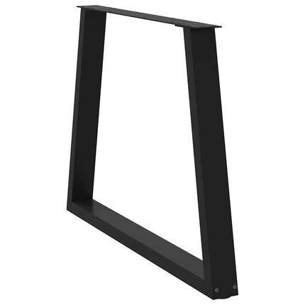 Matbordsben V-formade 3 st svarta 90x(72-73,3) cm stål