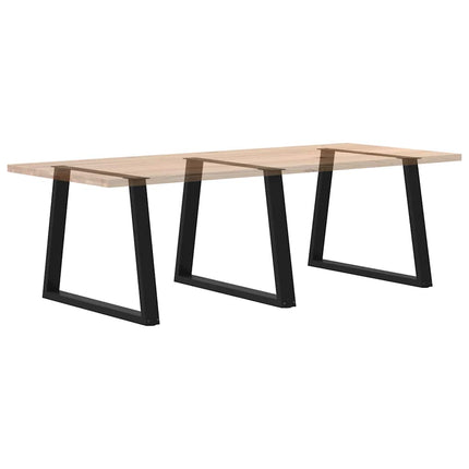Matbordsben V-formade 3 st svarta 90x(72-73,3) cm stål