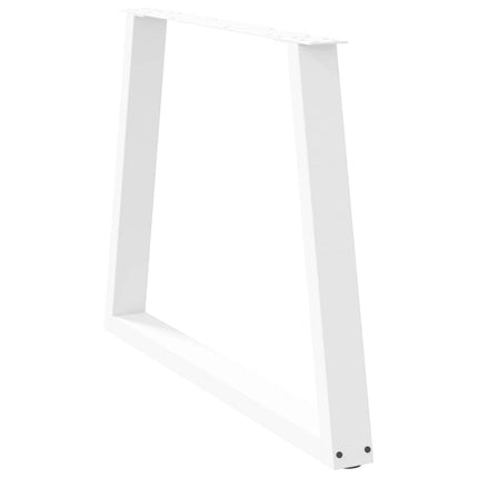 Matbordsben V-formade 3 st vita 90x(72-73,3) cm stål