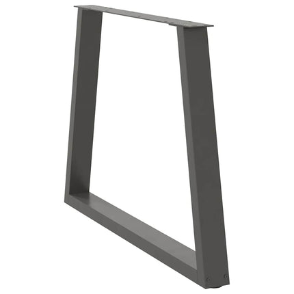 Matbordsben V-formade 3 st antracit 90x(72-73,3) cm stål