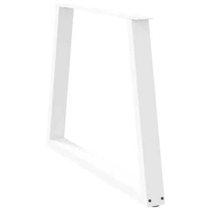 Matbordsben V-formade 3 st vita 100x(72-73,3) cm stål