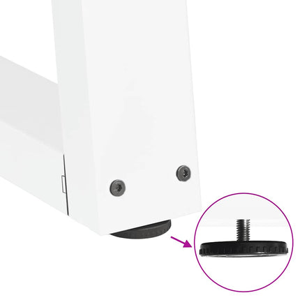 Matbordsben V-formade 3 st vita 100x(72-73,3) cm stål