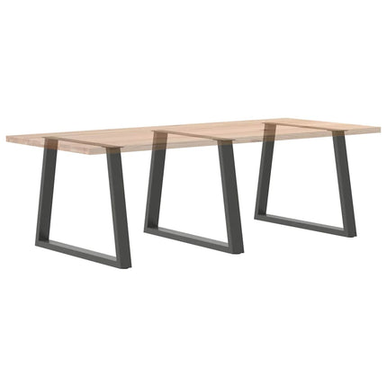 Matbordsben V-formade 3 st antracit 100x(72-73,3) cm stål
