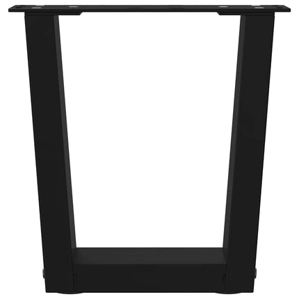 Soffbordsben V-formade 2 st svarta 30x(30-31,3) cm stål