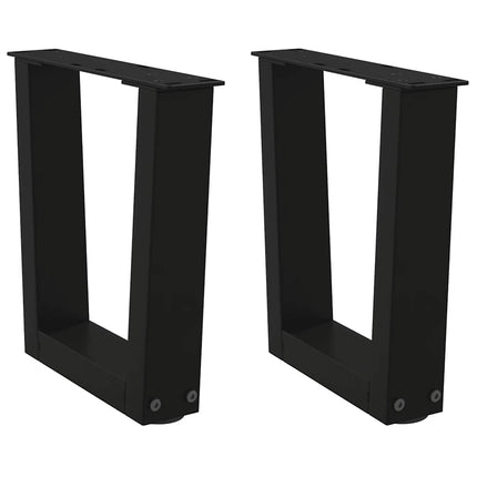 Soffbordsben V-formade 2 st svarta 40x(30-31,3) cm stål