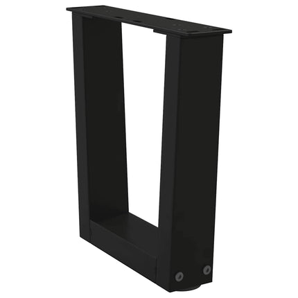 Soffbordsben V-formade 2 st svarta 40x(30-31,3) cm stål