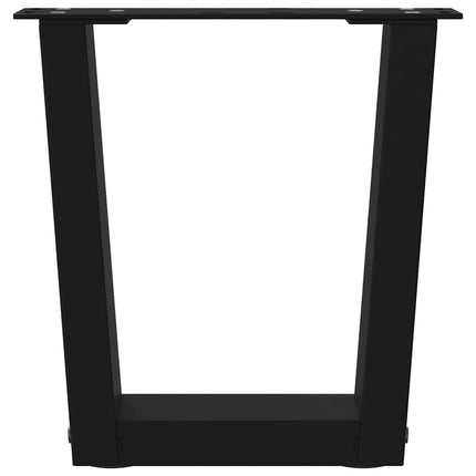 Soffbordsben V-formade 2 st svarta 40x(30-31,3) cm stål