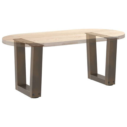 Soffbordsben V-formade 2 st naturstål 40x(30-31,3) cm stål