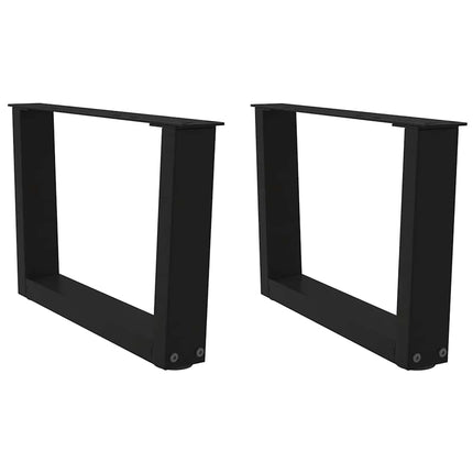 Soffbordsben V-formade 2 st svarta 50x(30-31,3) cm stål