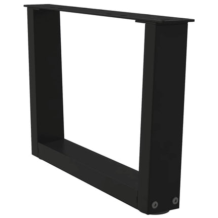 Soffbordsben V-formade 2 st svarta 50x(30-31,3) cm stål