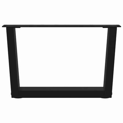 Soffbordsben V-formade 2 st svarta 50x(30-31,3) cm stål