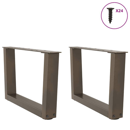 Soffbordsben V-formade 2 st naturstål 50x(30-31,3) cm stål