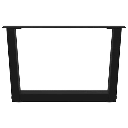 Soffbordsben V-formade 2 st svarta 60x(30-31,3) cm stål