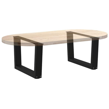 Soffbordsben V-formade 2 st svarta 60x(30-31,3) cm stål