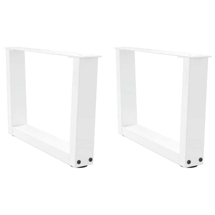 Soffbordsben V-formade 2 st vita 60x(30-31,3) cm stål