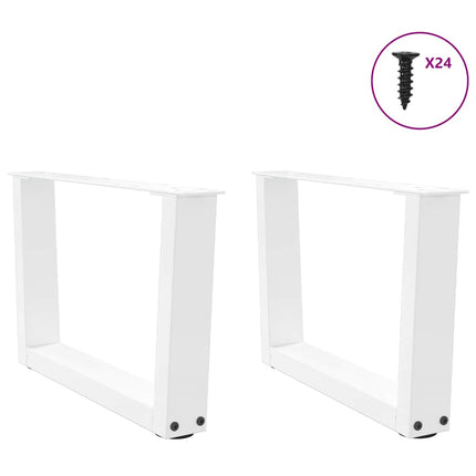 Soffbordsben V-formade 2 st vita 60x(30-31,3) cm stål