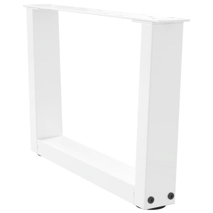 Soffbordsben V-formade 2 st vita 60x(30-31,3) cm stål