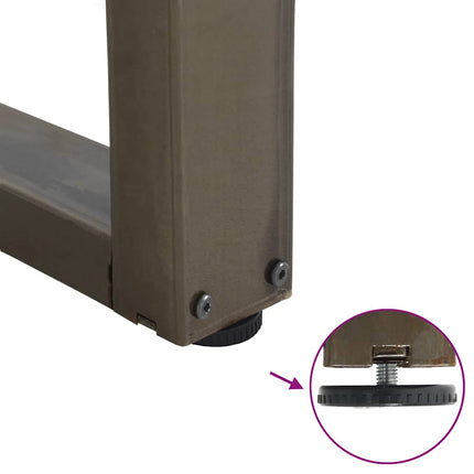 Soffbordsben V-formade 2 st naturstål 60x(30-31,3) cm stål