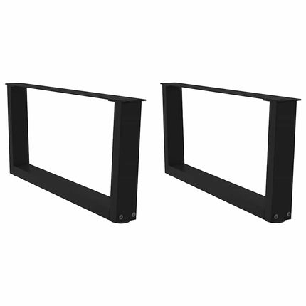 Soffbordsben V-formade 2 st svarta 70x(30-31,3) cm stål
