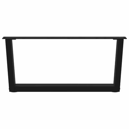 Soffbordsben V-formade 2 st svarta 70x(30-31,3) cm stål