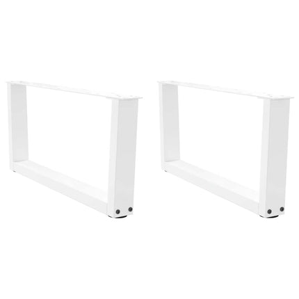 Soffbordsben V-formade 2 st vita 70x(30-31,3) cm stål