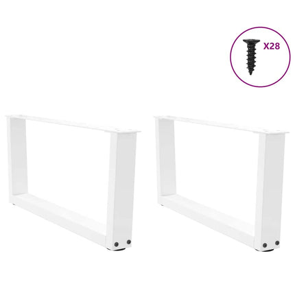 Soffbordsben V-formade 2 st vita 70x(30-31,3) cm stål