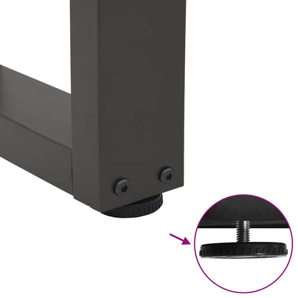Soffbordsben V-formade 2 st antracit 70x(30-31,3) cm stål