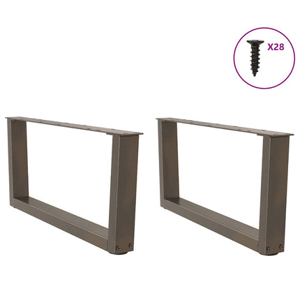 Soffbordsben V-formade 2 st naturstål 70x(30-31,3) cm stål