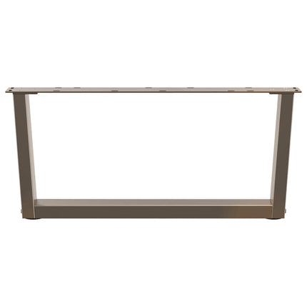 Soffbordsben V-formade 2 st naturstål 70x(30-31,3) cm stål