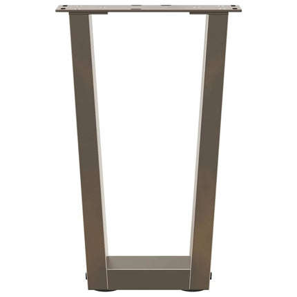 Soffbordsben V-formade 2 st naturstål 28x(42-43,3) cm stål