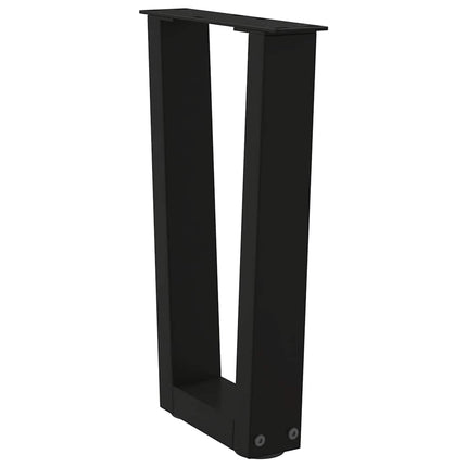 Soffbordsben V-formade 2 st svarta 38x(42-43,3) cm stål
