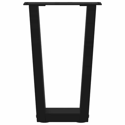 Soffbordsben V-formade 2 st svarta 38x(42-43,3) cm stål