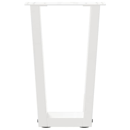 Soffbordsben V-formade 2 st vita 38x(42-43,3) cm stål