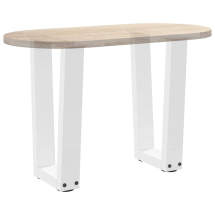 Soffbordsben V-formade 2 st vita 38x(42-43,3) cm stål