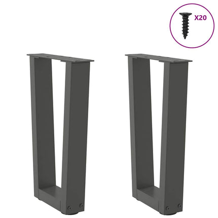 Soffbordsben V-formade 2 st antracit 38x(42-43,3) cm stål