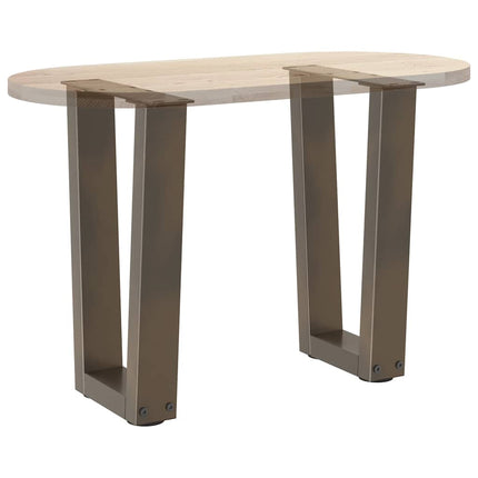 Soffbordsben V-formade 2 st naturstål 38x(42-43,3) cm stål
