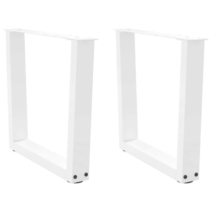 Soffbordsben V-formade 2 st vita 50x(42-43,3) cm stål