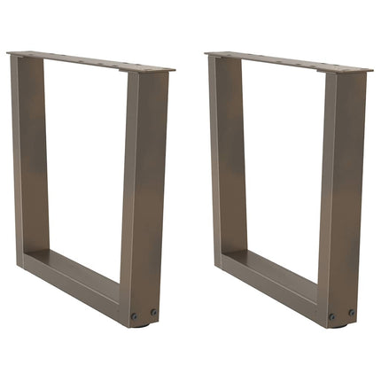 Soffbordsben V-formade 2 st naturstål 50x(42-43,3) cm stål