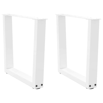 Soffbordsben V-formade 2 st vita 60x(42-43,3) cm stål