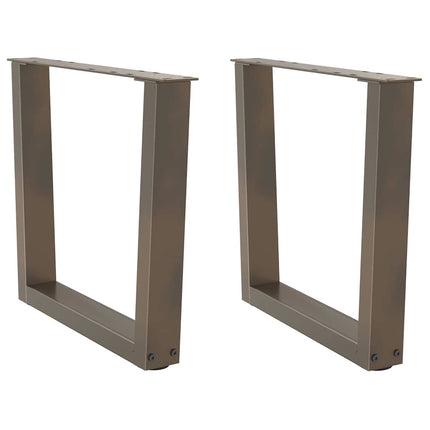 Soffbordsben V-formade 2 st naturstål 60x(42-43,3) cm stål