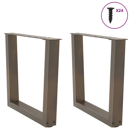 Soffbordsben V-formade 2 st naturstål 60x(42-43,3) cm stål