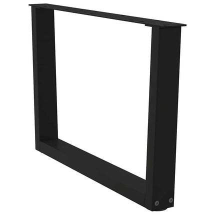 Soffbordsben V-formade 2 st svarta 70x(42-43,3) cm stål