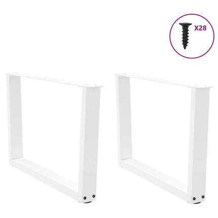 Soffbordsben V-formade 2 st vita 70x(42-43,3) cm stål