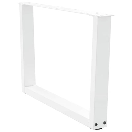 Soffbordsben V-formade 2 st vita 70x(42-43,3) cm stål