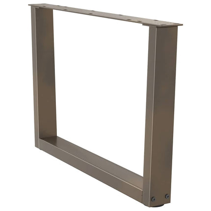 Soffbordsben V-formade 2 st naturstål 70x(42-43,3) cm stål