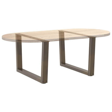 Soffbordsben V-formade 2 st naturstål 70x(42-43,3) cm stål