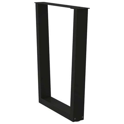 Matbordsben V-formade 2 st svarta 60x(72-73,3) cm stål
