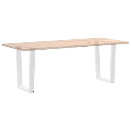 Matbordsben V-formade 2 st vita 60x(72-73,3) cm stål
