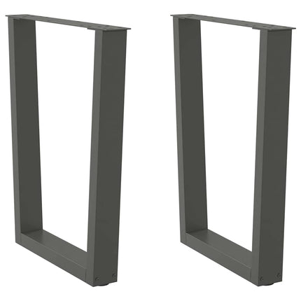 Matbordsben V-formade 2 st antracit 60x(72-73,3) cm stål