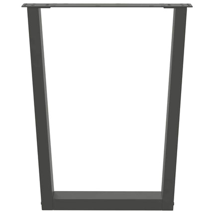 Matbordsben V-formade 2 st antracit 60x(72-73,3) cm stål